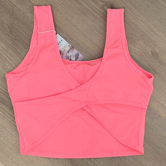 NWT Halara U Neck Backless Crossover Barre Ballet Tank Top - Size L - Picture 7 of 8